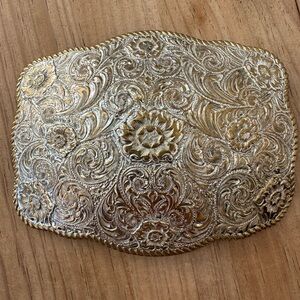 Vintage 4 3/4” x 6” Western “trophy” Belt Buckle